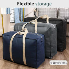 Convenient Garment Bag Widen Handle Quilt Storage Bag Smooth Zipper Store Clothes Foldable Bedroom Storage Pouch