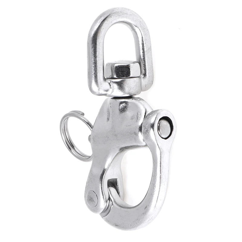 Description Picture 3 of itemStainless Steel Quick Release Boat Chain Shackle Swivel Snap Hook 70mm