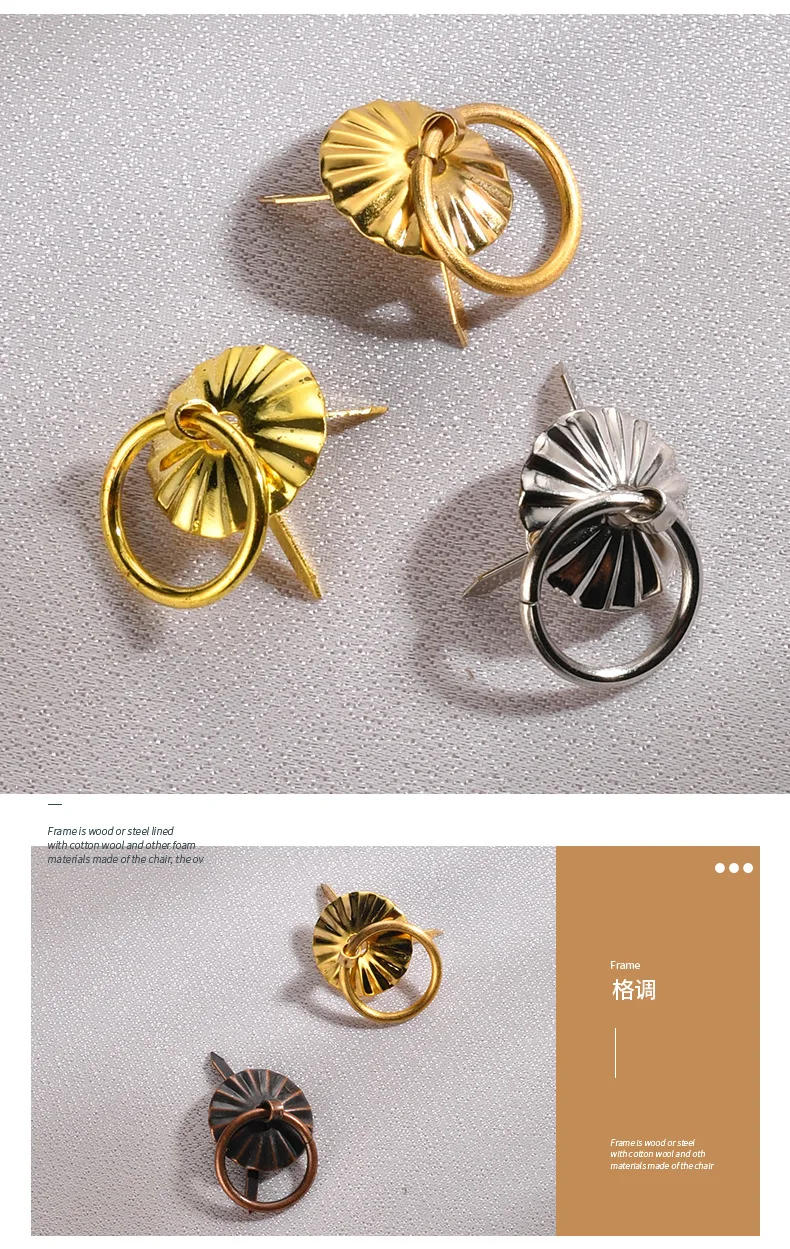 Description Picture 5 of item045 retro ring bronze lifting drawer handle single hole pull ring cabinet door single ring