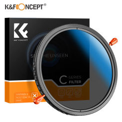 K&F Concept 2in1 Variable ND2-ND32+CPL Filter Circular Polarizing Multi-function 37-82mm Neutral Density Camera Lens Filter
