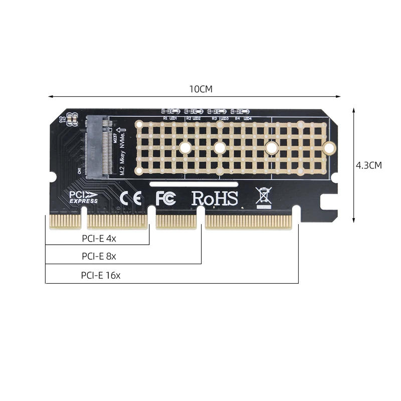 Description Picture 5 of itemPCIE NVME Adapter M2 PCI Express 3.0 X1 X4 X8 X16 Expansion Card Riser Converter Supports 2230 2242 2260 2280 M Key M.2 NVME SSD