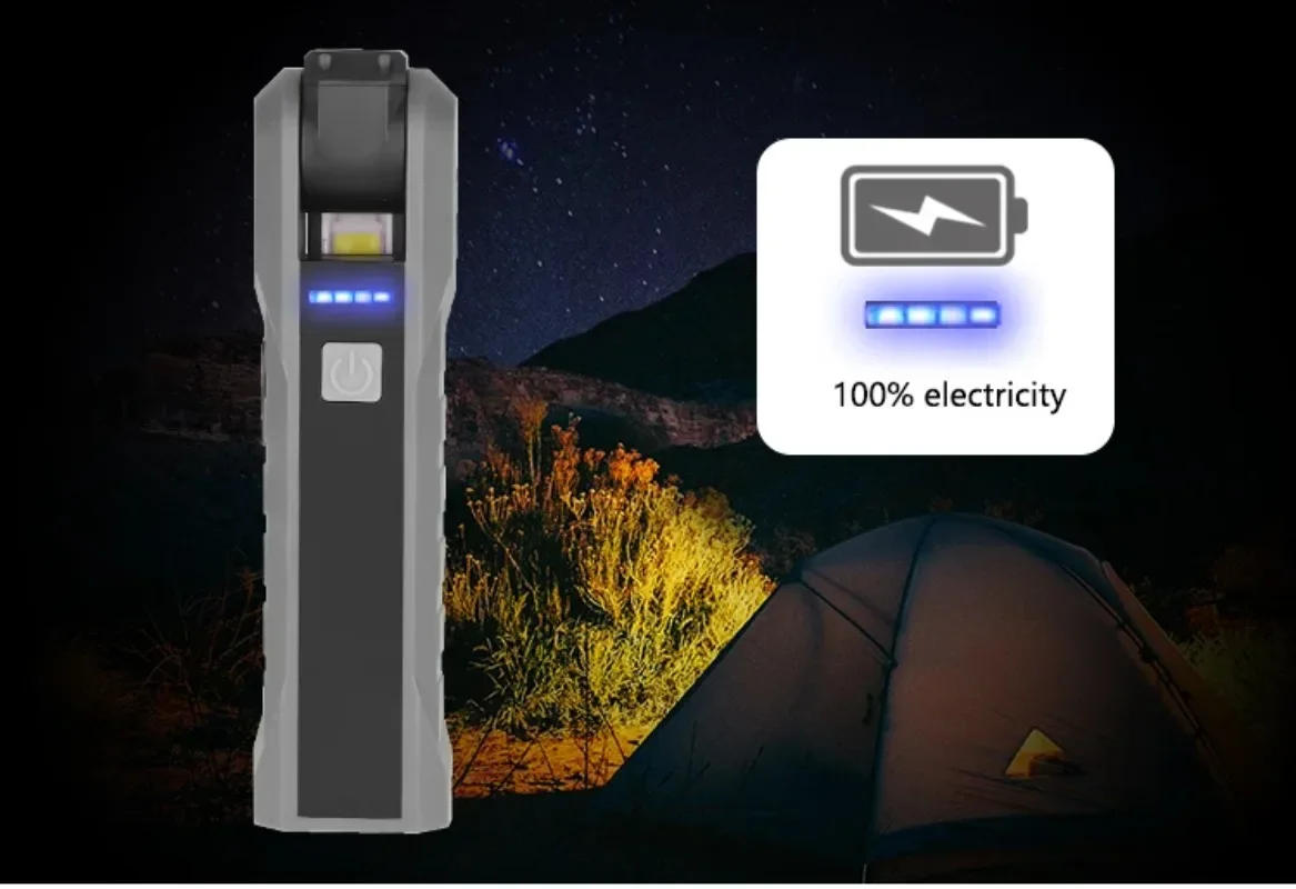 Description Picture 2 of itemPortable LED COB Work Light USB Rechargeable Flashlight with Magnetic Flexible Inspection Hand Lamp Worklight Outdoor