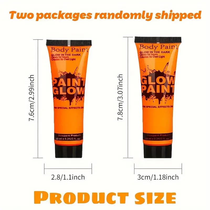 Description Picture 6 of item6Color UV Face Body Paint Set Washable Neon Fluorescent Body Paint Cosmetics, Glow in the Dark, Black Light Party Costume Makeup