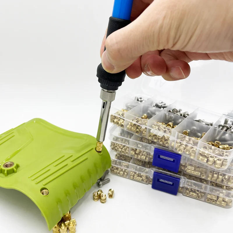 Description Picture 2 of itemBrass Insert Nut 304 Stainless Steel Screw Soldering Iron Tip for TS100 3D Printer Plastic Soldering Copper Hot Melt Insert Nuts