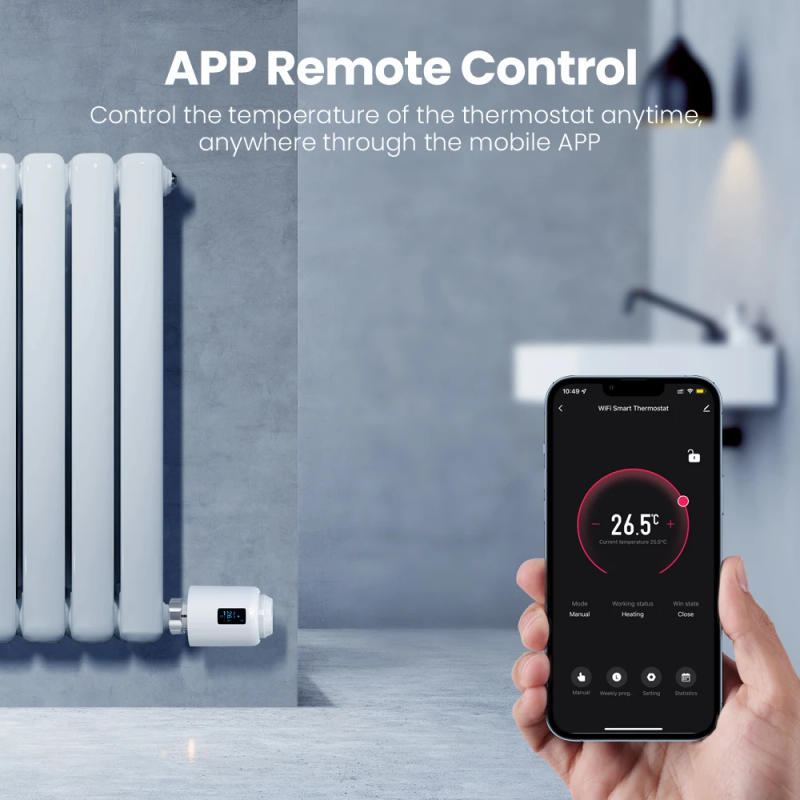 Description Picture 4 of itemTuya ZigBee/WIFI Thermostatic Radiator Valve Wireless TRV Radiator Actuator Temperature Controller Alexa Google Home App Control