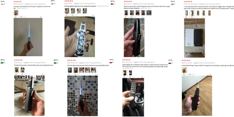 Description Picture 2 of itemJOBON Outdoor Windproof Direct Fire Metal Turbine Torch Lighter Kitchen Barbecue Camping Cigar Igniting Tool Creative Men's Gift