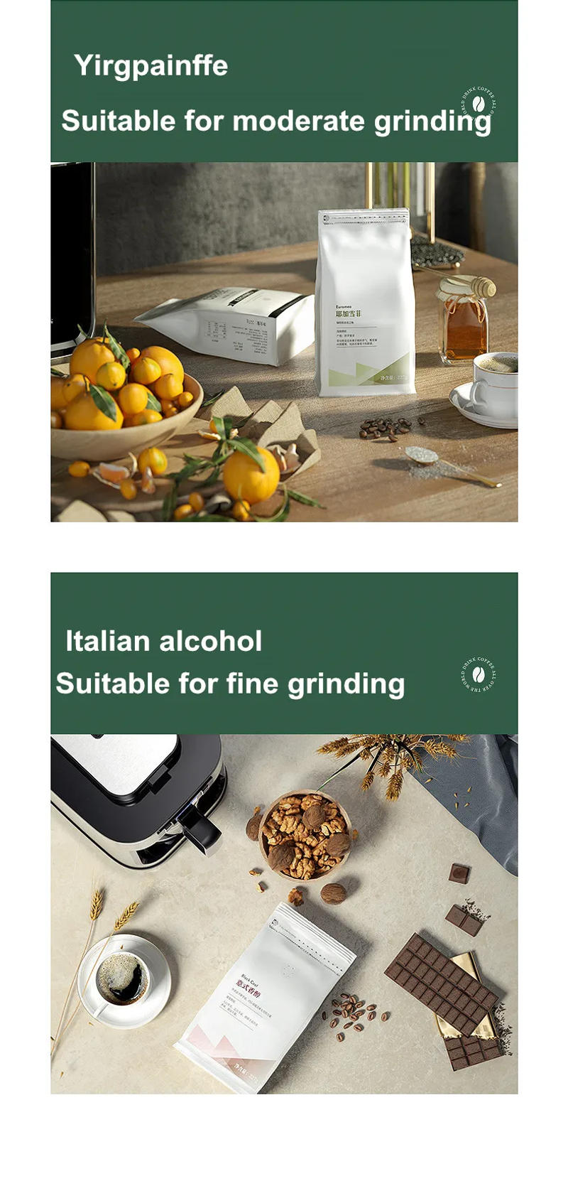 Description Picture 6 of item2 In1 Drip Coffee Machine Apply To Ground&Beans Home Appliances Dripping Coffee Maker With Digital Display&keep Warm