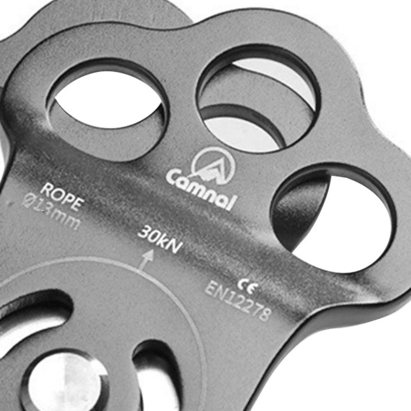 Description Picture 6 of itemRock Climbing Pulley Rope Pulley Three Holes 30kN Aluminum Lifting Pulley for Tree Rigging Caving Outdoor Camping Accessories