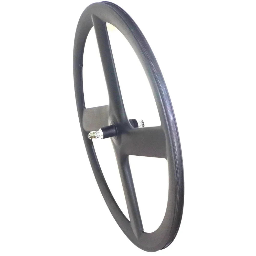 Description Picture 5 of item700c Pro 4 Spoke Road/Track/fixed gear Wheel set Light Fast Best Selling  Surface Wheel Four 23Mm TubularTrack UD 3K 16K