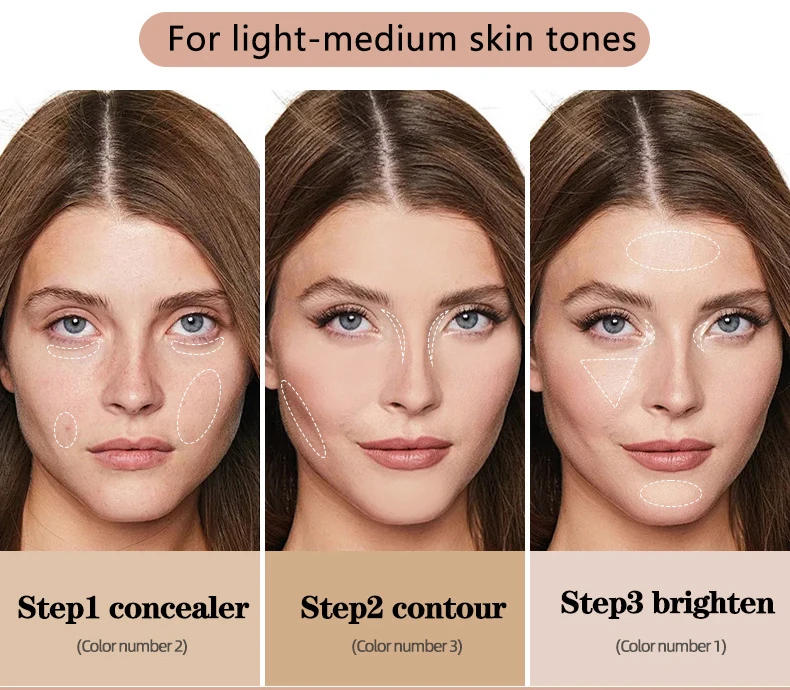 Description Picture 6 of itemFace Foundation Concealer Stick Face Bronzer Contouring Make Up Base Foundation Cream Matte High Coverage Dark Circle Cosmetics