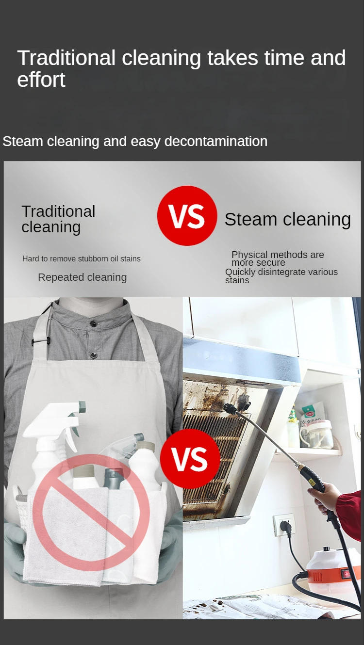 Description Picture 3 of itemHigh Temperature Handheld Steam Cleaner 3800W/248°F  220V Steamer Cleaner For Home Car Cleaning Sterilization, Anti Dry Burning