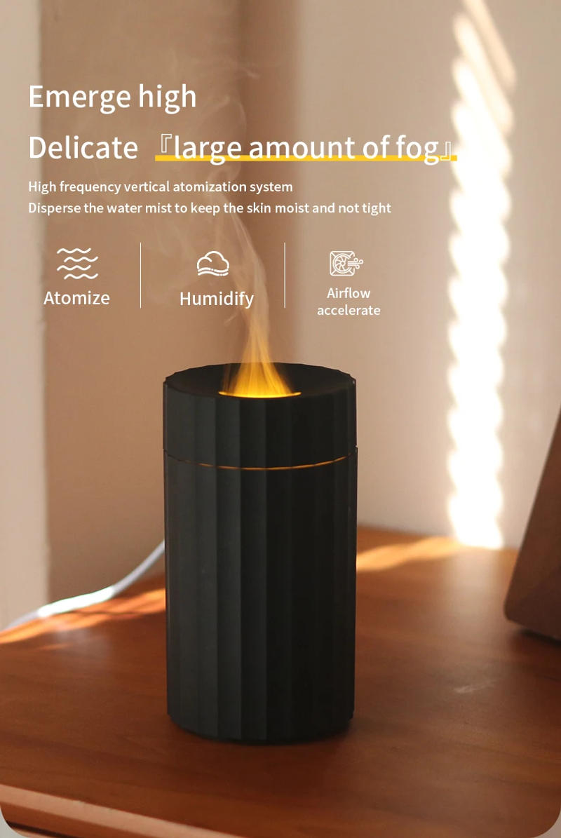 Description Picture 4 of itemCar Diffuser Flame Humidifier Essential Oil Aroma Aromatherapy Diffuser Auto Air Purifier Air Freshener With LED Light