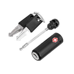 Skull Shape Wire Rope Customs Lock with Keys Zinc-Alloy Luggage Locks Suitcase Backpack Travel Padlock Anti-Theft Lock