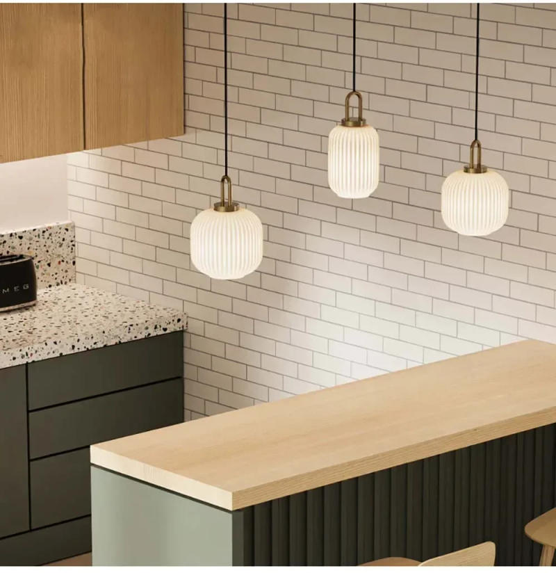 Description Picture 4 of itemNordic Minimalist Glass LED Pendant Lamp Japanese Pendant Lights for Dining Room Kitchen Bedside Home Decoration Hanging Lights