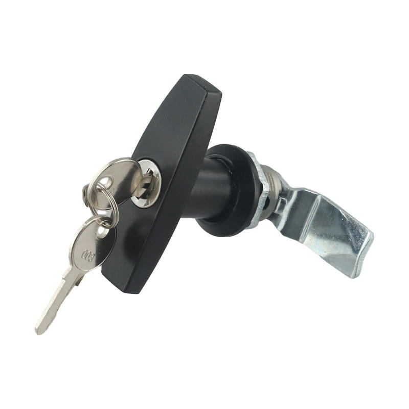 Description Picture 4 of item1pcs T Handle Lock With Keys Caravan Garage Shed Campervan Door Locks Home Improvement Garage Toolbox Electrical Box Lock