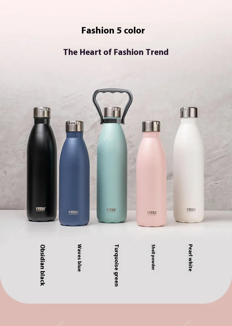 Description Picture 5 of item750/1000ML Tyeso Stainless Steel Cola Bottle Sports Kettle Keep Cold Thermal Cups Vacuum Tumbler Mug Bike Bottle Vacuum Cup