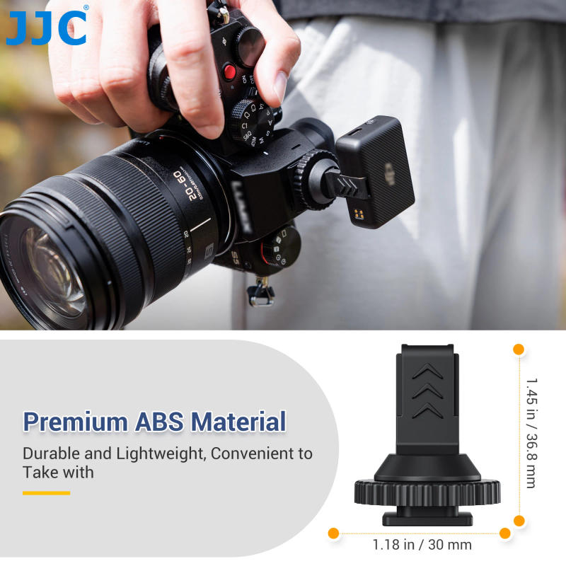 Description Picture 4 of itemJJC Cold Shoe Mount for DJI Mic Fits Camera Hot Shoe Mounted with 1/4-20 Tripod Adapter For Live Streaming Short Film