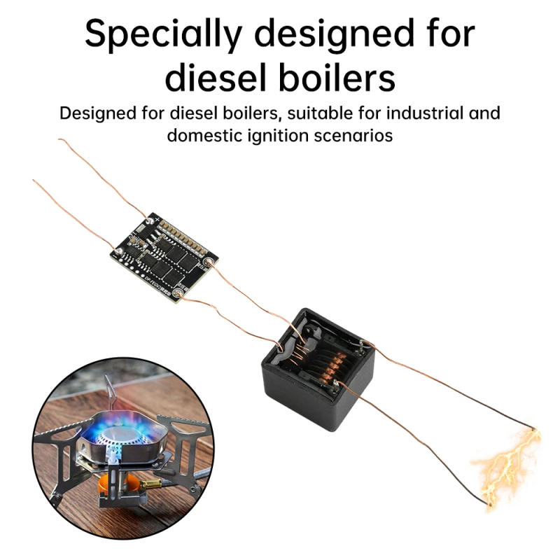 Description Picture 2 of itemDC 4-12V to AC 20KV high-temperature open flame 12V ignition module high-voltage module boost coil diesel boiler dedicated