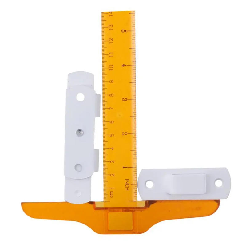 Description Picture 3 of itemLarge White Door Latch Stainless Steel 4 Inch Locking Latch Hasp Bending Lock Barn Door