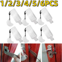 3/6pcs Safety Anti-theft Door Blocker Portable 8cm Stainless Steel Safe Security Tool For Home Privacy Hotel Travel Door Lock St