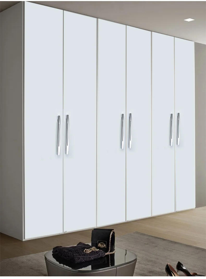 Description Picture 6 of itemModern Cabinet Handles Knobs Zinc Alloy Door Kitchen Knobs Bright Chrome Cabinet Pulls Drawer Furniture Handle Hardware