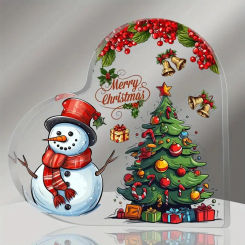 Cute Heart Shaped Christmas Decorations for Dining Table Office Counter Desk Shelf, Home, Xmas Gifts for Mom Friends Women/Girls