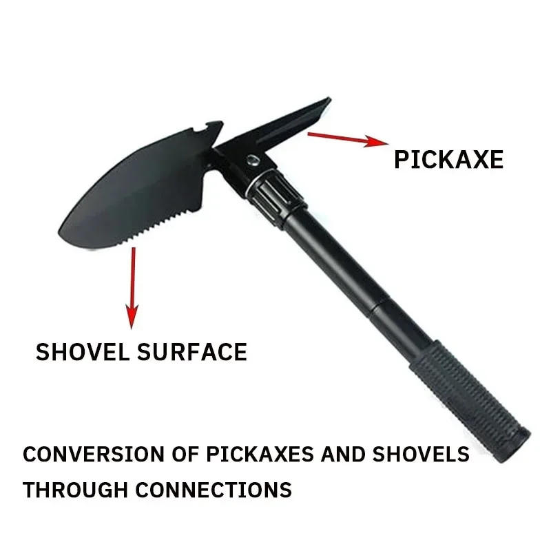 Description Picture 5 of item1PC Engineer Shovel Military Shovel Outdoor Multifunctional Folding Military Vehicle Camping Fishing  Pickaxe
