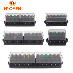 4/6/8/10/12 Way Car Fuse Holder Car Fuse Box Truck Auto Blade with 4/6/8/10/12 Fuses for 12V 32V ATO Standard Circuit