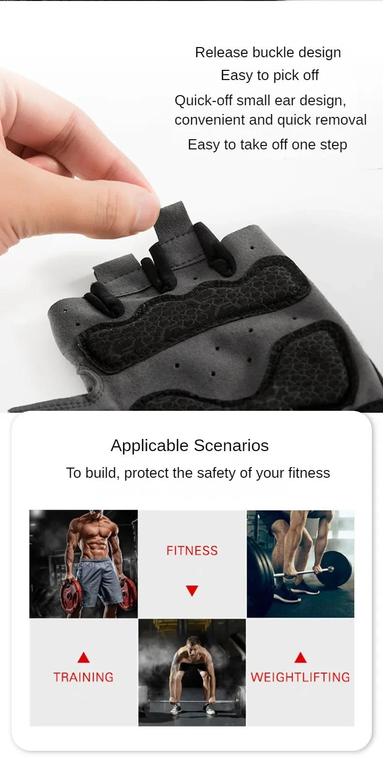 Description Picture 6 of itemSummer Non Slip Wear-resistant Cycling Gloves Man Woman Road Bike Half Finger Bicycle Gloves MTB Sports Mountain Bike