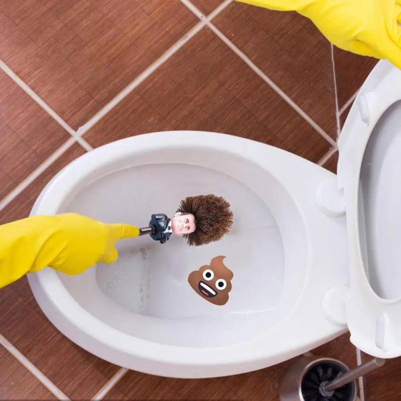 Description Picture 3 of itemToilet Brush Holders WC Borstel Emmanuel Macron Brosse Original Trump Toilet Brush Make Toilet Great Again Commander In Crap