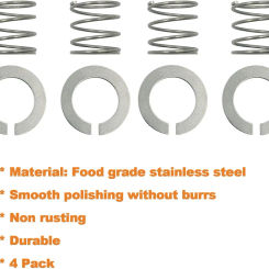total 4 Pack Stainless Steel Spring and Washer Fit for Kitchenaid Stand Mixer 3.5/4/5/6/7/8Qt Kitchen Aid Mixers Accessories