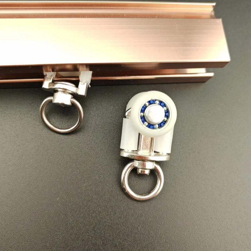 Description Picture 4 of item10pcs Old Style Curtain Track Metal Heavy-duty Pulley Bearing Wheel Guide Rail Accessory Bead Window Decoration Accessories