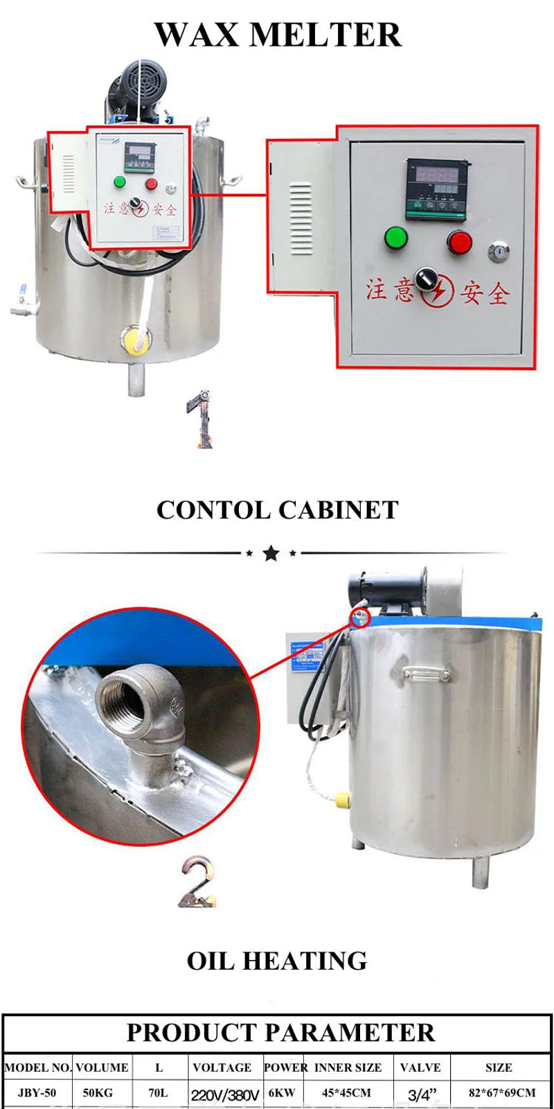 Description Picture 2 of itemBig Electric Candles Production Making Machine Sugar Oil Soy Wax Warmer Melting Machines Pouring Melter Produce Pot For Kit Set