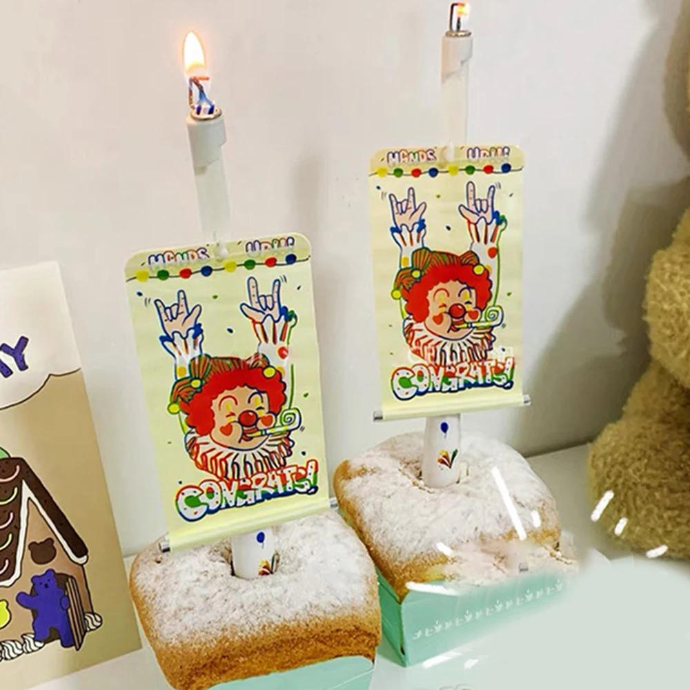 Description Picture 4 of itemCreative Surprise Spray Flower Music Candle Birthday Banner Cake Decorations Funny Wedding Birthday Party Decoration Supplies