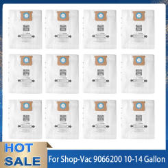 12pcs Vacuum Bags For Shop Vac 10-14 Gallon Vacuum Type F 90662,9066200,9066233, Type I 90672 9067200, 9067211 Vaccum Bags