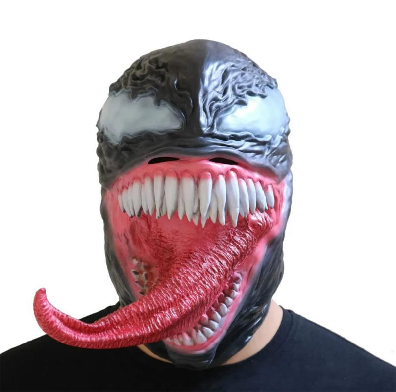 Description Picture 3 of itemSuperhero Cosplay Masks with Long Tongue Full Head Hulk Mask for Adults Latex Helmet Haunted House Props Party Masks
