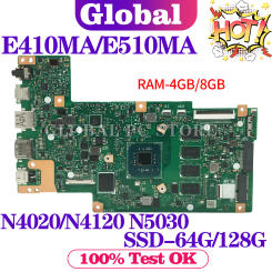 KEFU Mainboard For ASUS E410MA E410MAB E410M E510MA E510MAB R429M F414MA Laptop Motherboard N4020/N4120 N5030 4GB/8GB-RAM