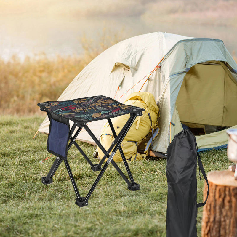 Description Picture 5 of item1 Pcs Folding Camp Stool Portable Outdoor Stool Small Chair Footrest Seat Foldable for Camping Hiking Beach Fishing Chair