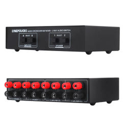 2 In 2 Out Speaker Selector Switch Audio Signal Switcher Power Amplifier Audio Receiver Splitter Box Audio Distributor