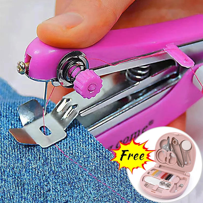 Description Picture 3 of itemMini Manual Sewing Machine Kits Portable Hand Stitcher Sewing Machine Repairing Tool For Fabric Cloth Household DIY Sewing Craft