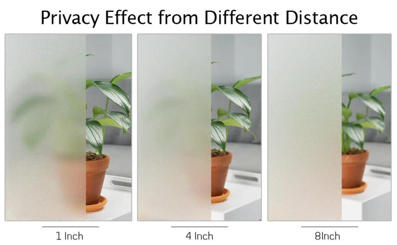 Description Picture 2 of itemMatte Pure Window Privacy Film Frosted Glass Opaque Sun Blocking Covering Self-Adhesive Vinyl Decals for Bathroom Decoration