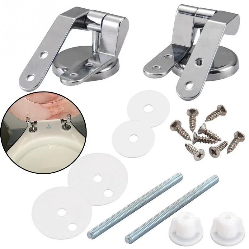 Description Picture 2 of itemZinc Alloy Seat Hinge Flush Toilet Cover Mounting Connector Toilet Lid Hinge Mounting Fittings Replacement Toilet Screw Parts
