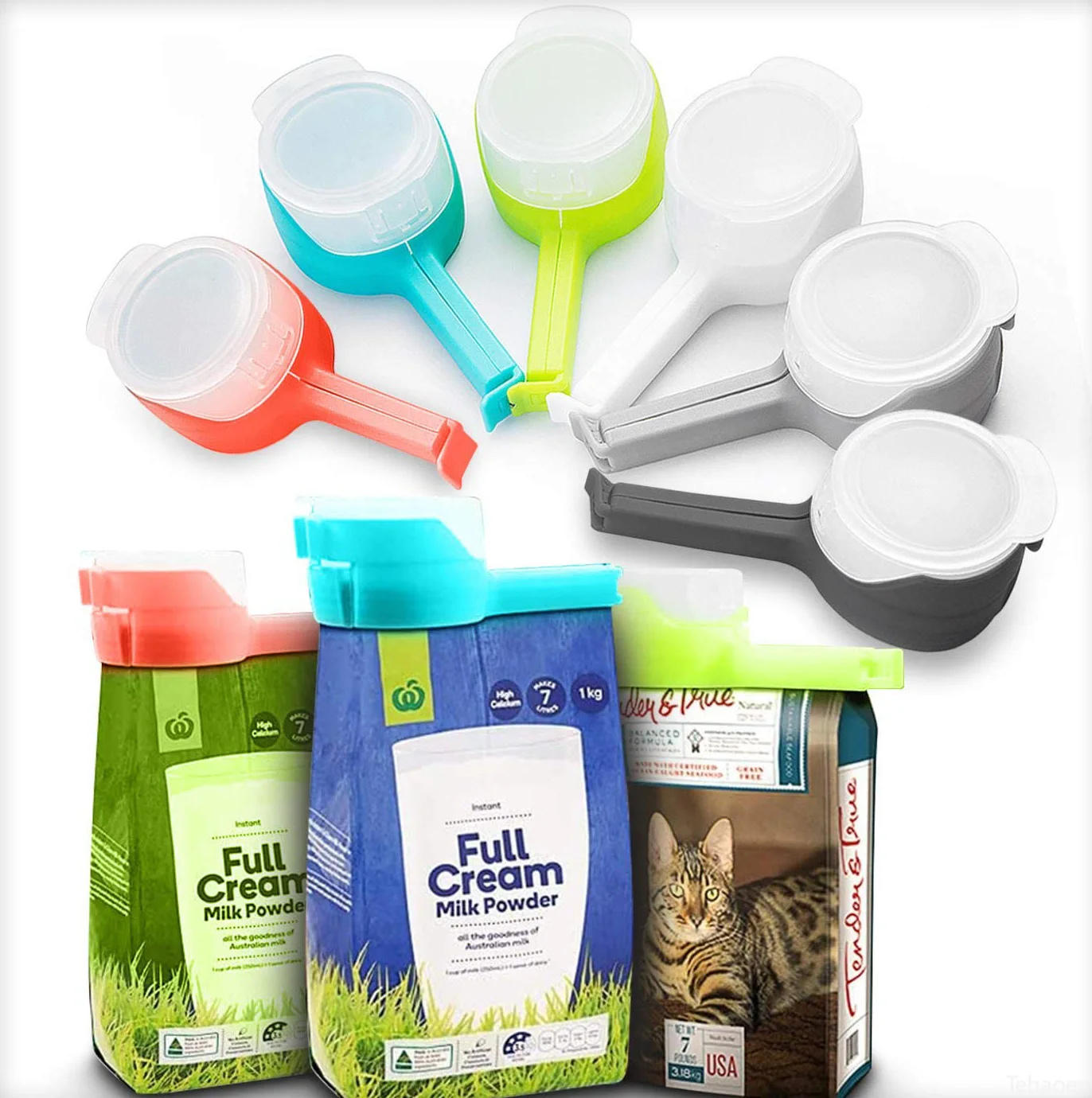 Description Picture 4 of itemSnack Sealing Clip Fresh Keeping Sealer Clamp Plastic Food Saver Travel Kitchen Gadgets Seal Pour Food Storage Bag Cap Clip