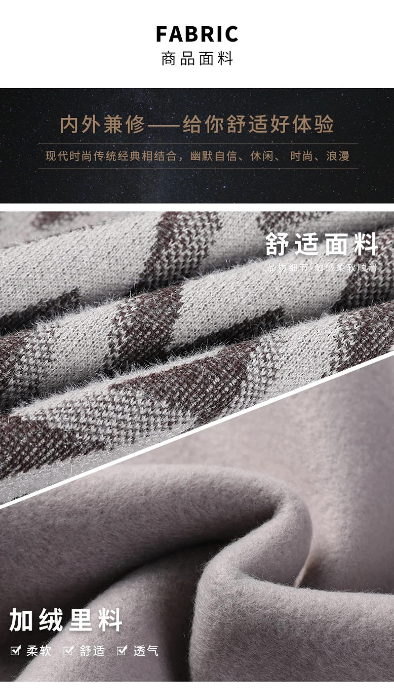 Description Picture 3 of item2024 Men's Clothing Autumn Winter Knit Jackets Printed Mink Wool Fleece Thick-knit Warm Hooded Coat Mens Sweater Cardigan Coat