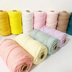 2mm100M Macrame Cord Rope Cotton Twine Thread String Crafts DIY Sewing Handmade Wall Hangings Bohemia Wedding Party Home Decor