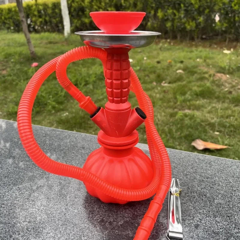Description Picture 5 of itemAcrylic Shisha Hookah Set with Single Silicone Hose for Outdoor Travel Portable Narguile Cachimba Accessories
