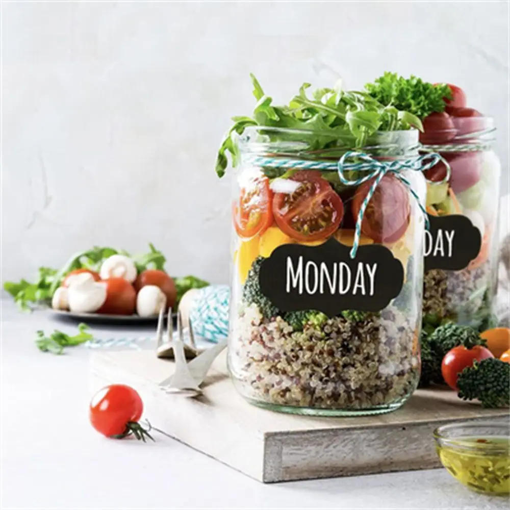 Description Picture 6 of item50pcs/Sets Jars Labels Erasable Chalkboard Labels Waterproof Spice Sticker Craft Kitchen Blackboard Sticker Bottles Tag with Pen