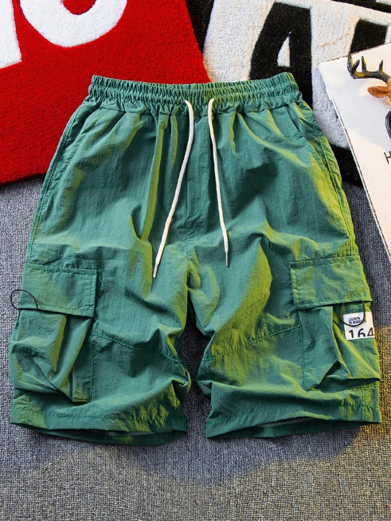 Description Picture 2 of itemSummer Thin Ice Silk Quick-drying Shorts Men's Workwear Loose Casual High Street Personality Five-point Pants Male Sportswear