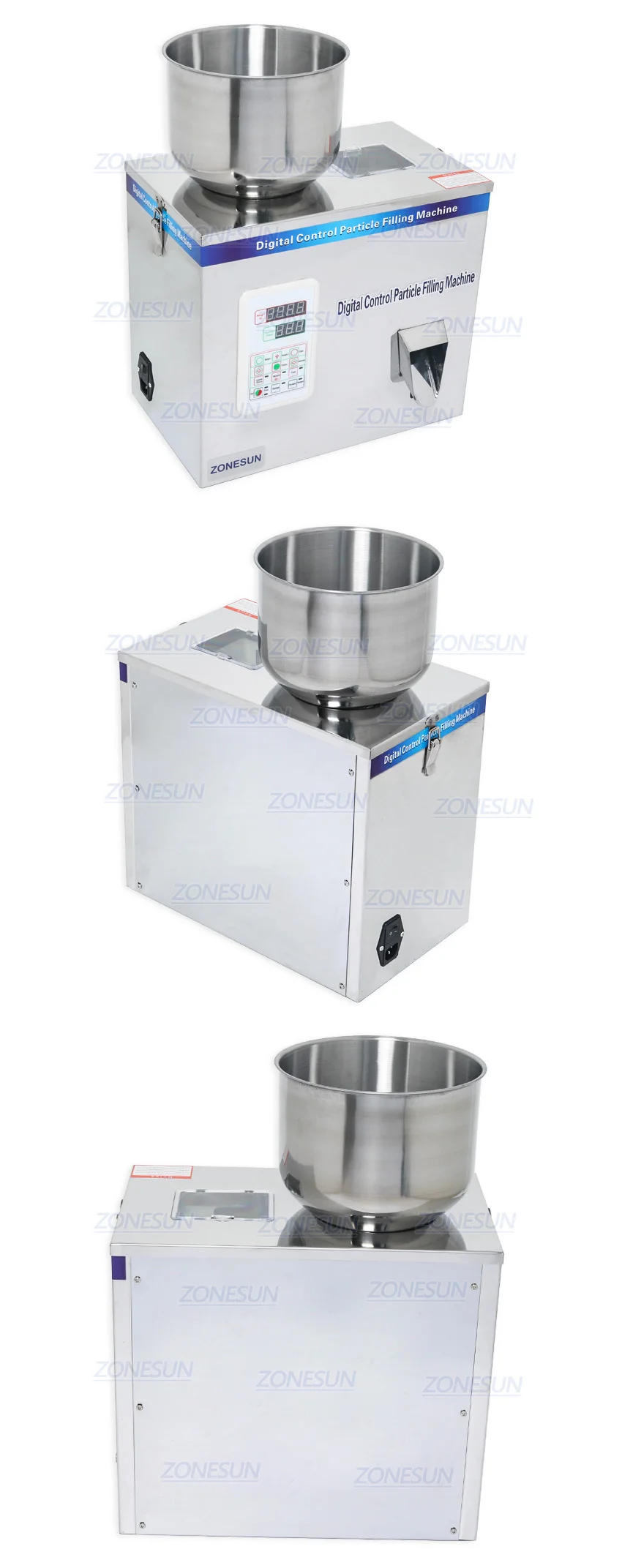 Description Picture 5 of itemZONESUN 1-200G Particle Tea Candy Nut Food Packing Filling Machine Automatic Powder Tea Surge Coffee Filling Machine