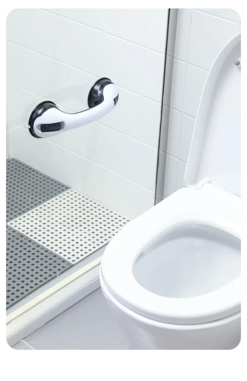 Description Picture 2 of item1pc Handle Vacuum Suction Cup Safety  Handrail With Shower Handle Non-slip Support Toilet Bathroom Safety Grab Rod